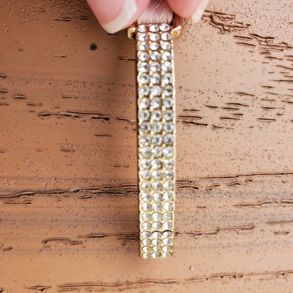 Pastel Pink Faux Leather Wrap Bracelet Rhinestones Glam Party Casual Boho Preppy - Picture 4 of 7